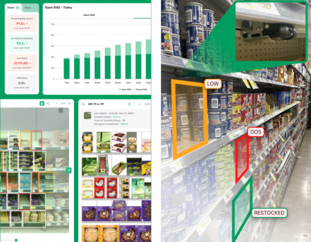 Grocery store aisle being scanned by Focal app